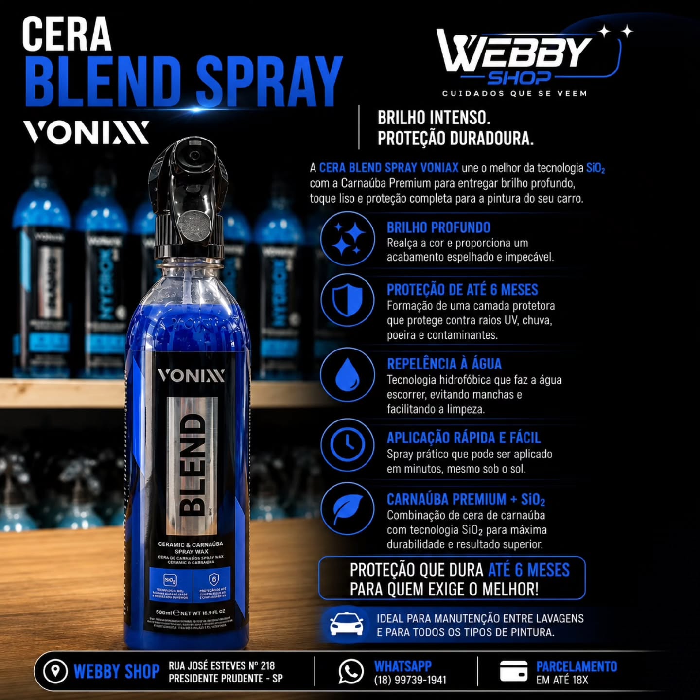 Cera Blend Spray Vonixx — Webby Shop Vonixx Presidente Prudente